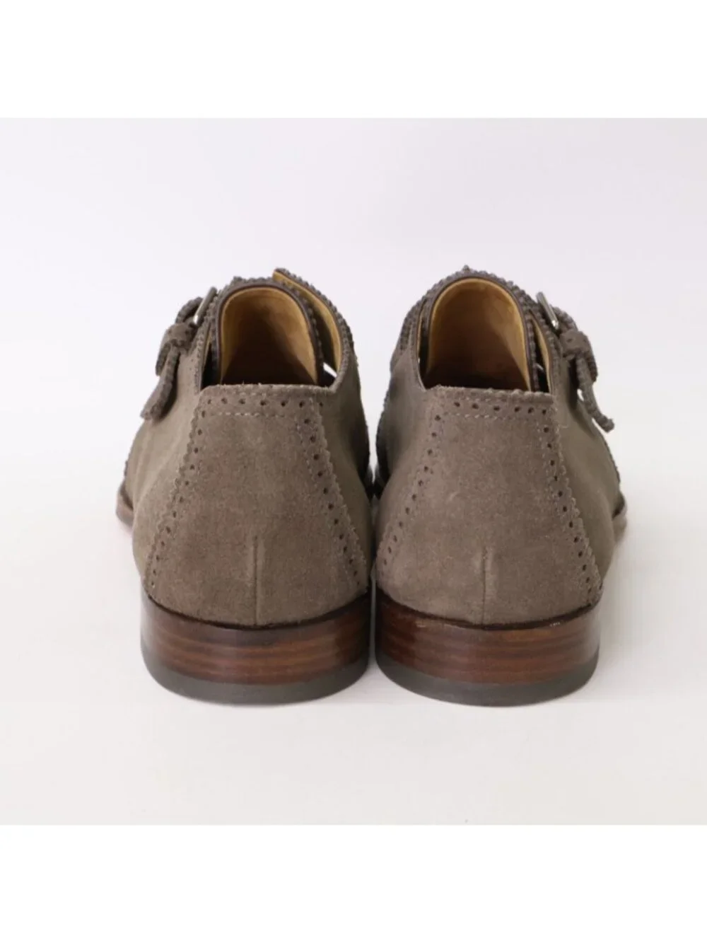 Hermes Suede Monk Strap Shoes